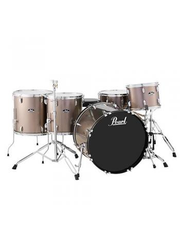 pearl-rs525sb-c-707-roadshow-5-pieces-drum-set-with-hardware-no-cymbal-bronze-metallic